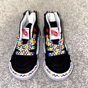 Like new Toddler multi-colored Vans
